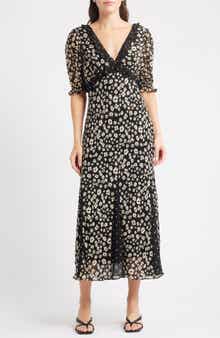 Rails Annmarie Floral Ruffle Trim Maxi Dress