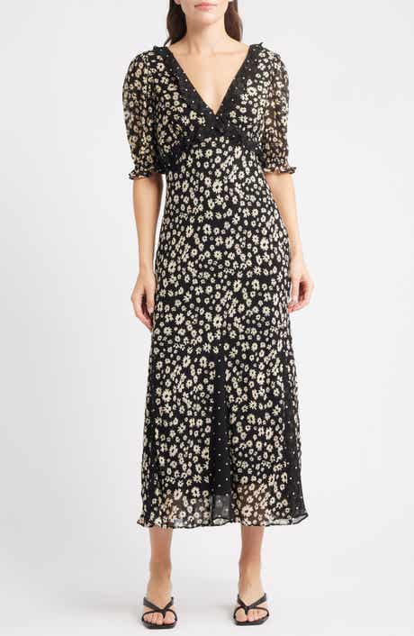 Rails Annmarie Floral Ruffle Trim Maxi Dress