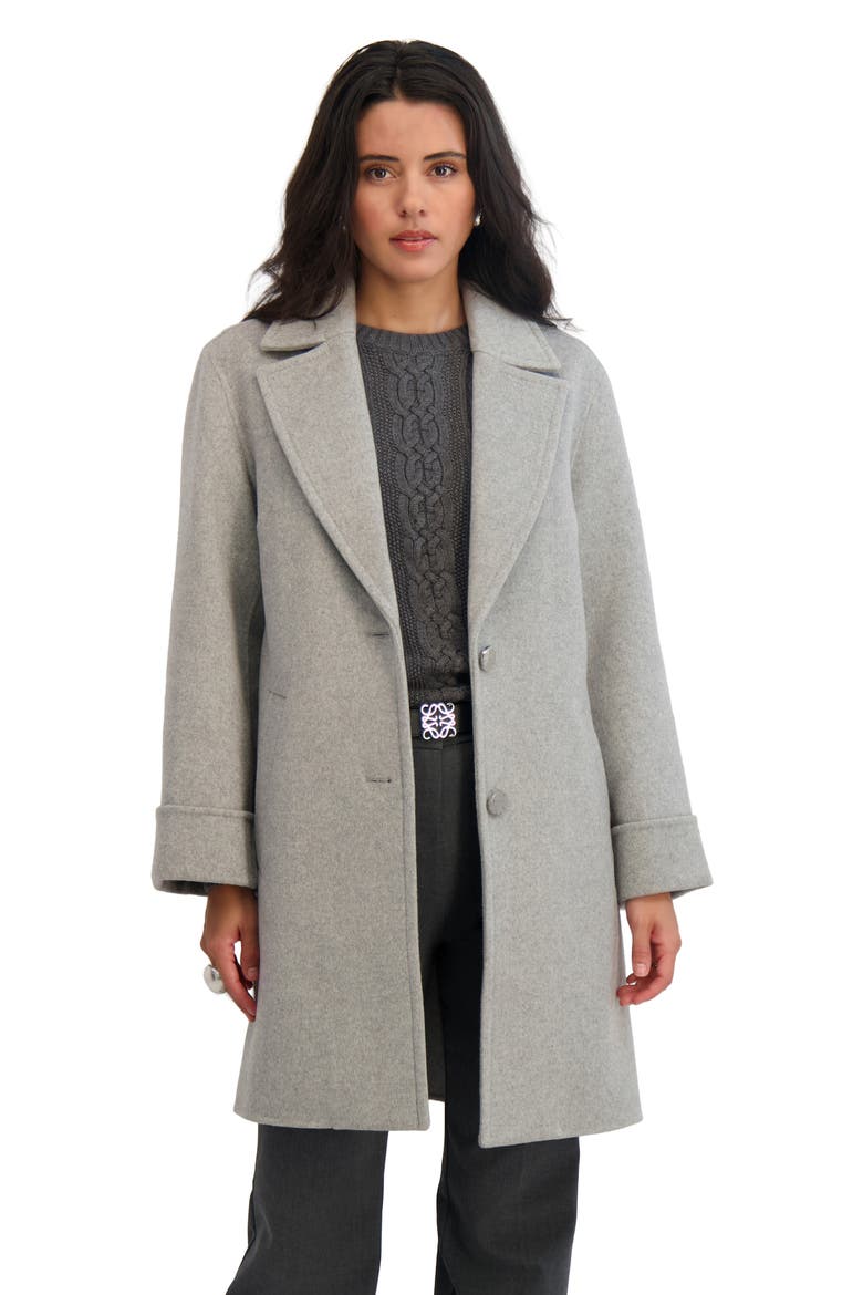 Sandra Wool Blend Coat, Alternate, color, HEATHER GREY
