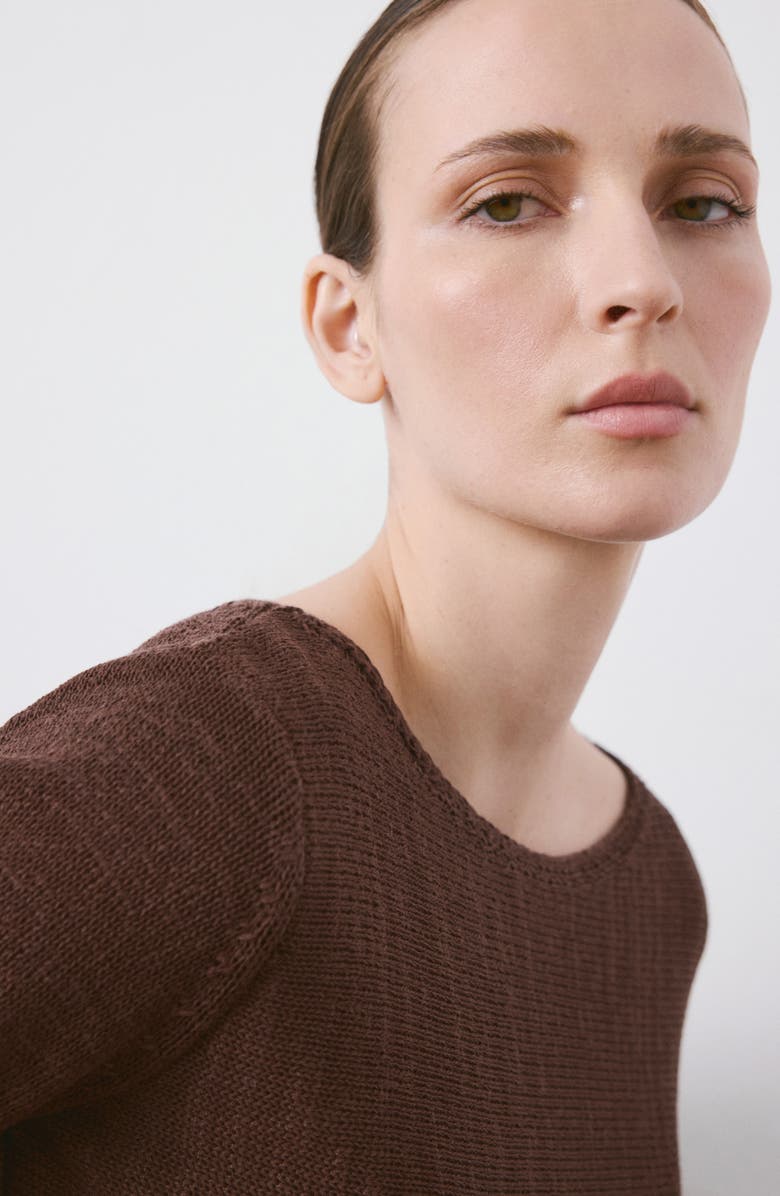 MANGO Relaxed Fit Sweater, Alternate, color, Chocolate