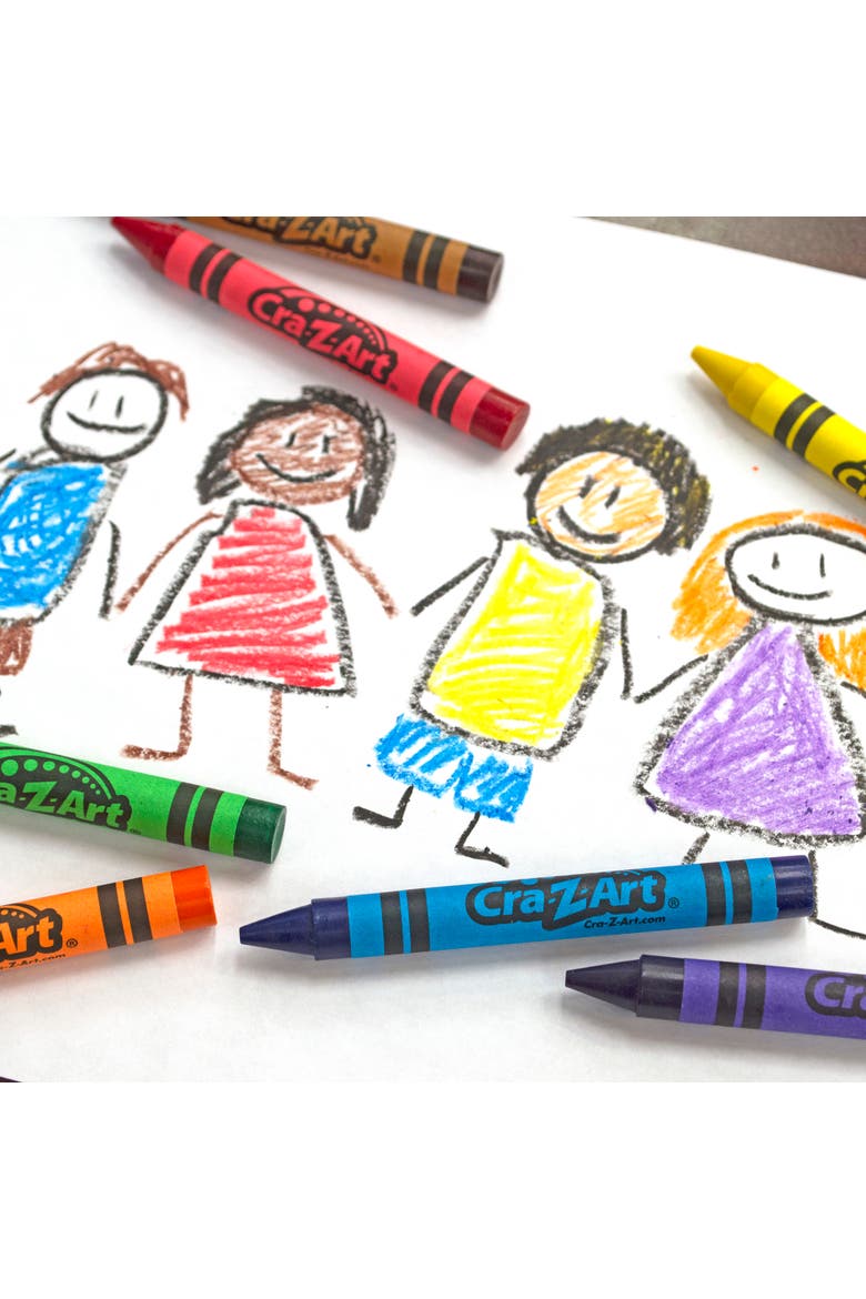 Crazart Classroom Pack Jumbo Crayons 200Pcs, 8 Colors, Toddlers & Kids, Alternate, color, Multicolored