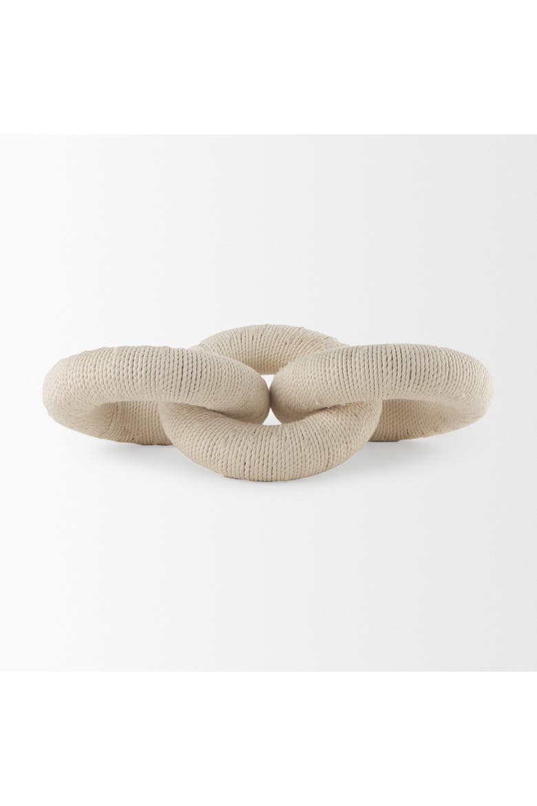 Alize Circular Chain Link Decorative Object, Alternate, color, Beige