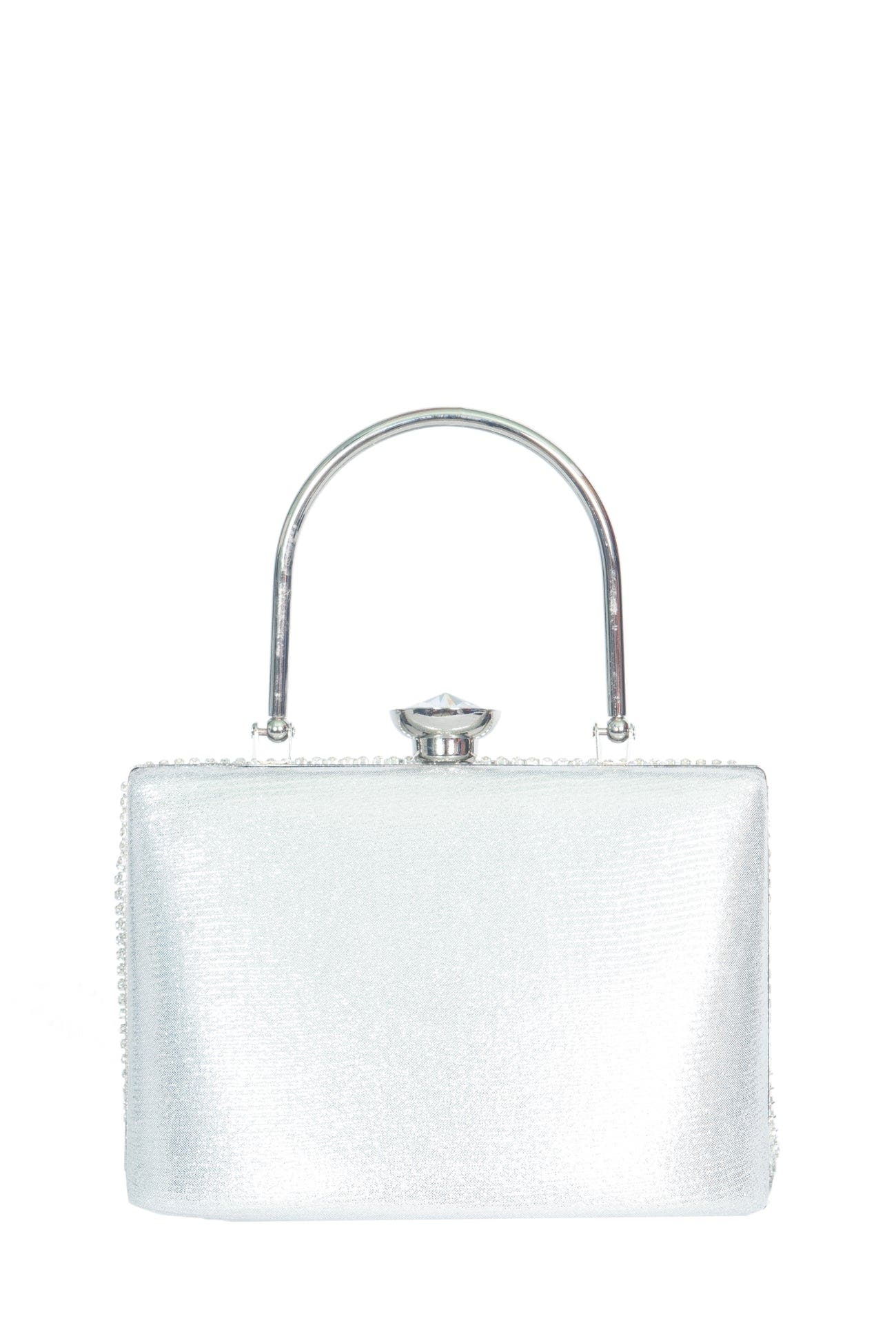 Lauren Lorraine Dangle Clutch, Alternate, color, Silver