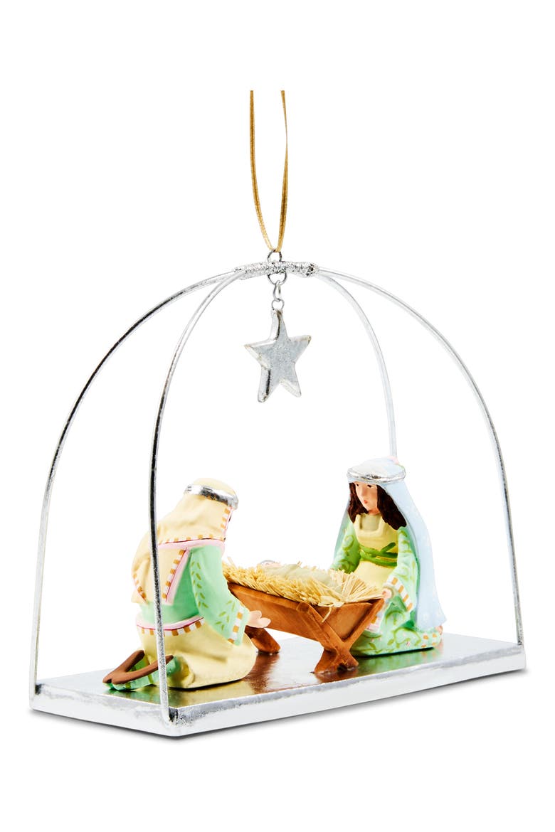 Patience Brewster Silver Nativity Ornament, Alternate, color, MULTI