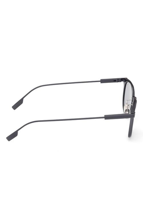 Zegna 50mm Round Sunglasses In Gray