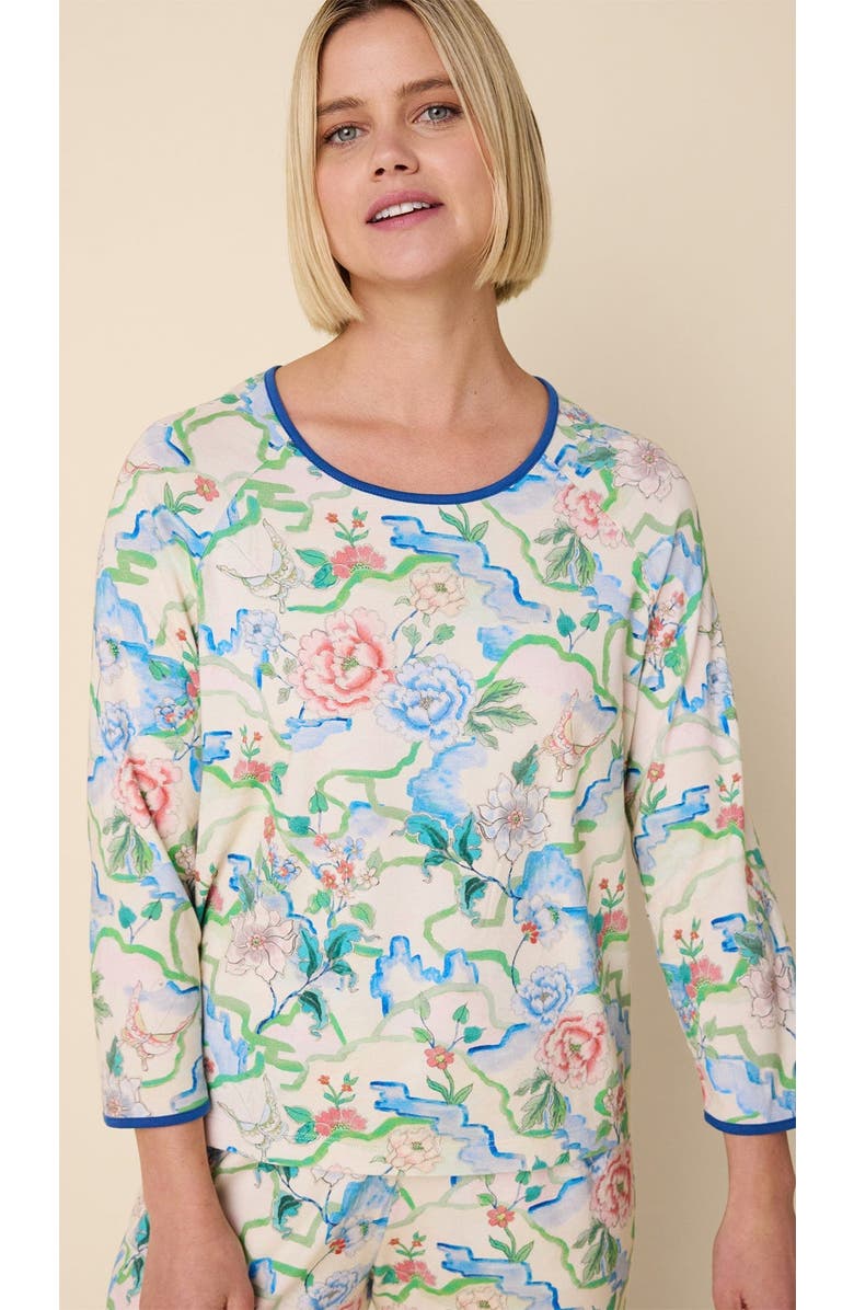 The Cat's Pajamas Pima Knit Simple Set, Alternate, color, Butterfly Floral