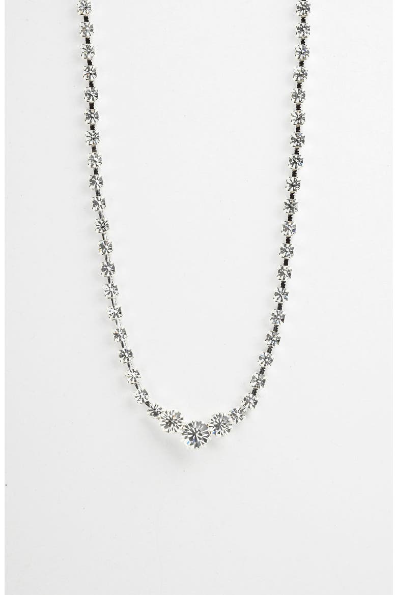 Collar Necklace, Main, color, SILVER/ CLEAR