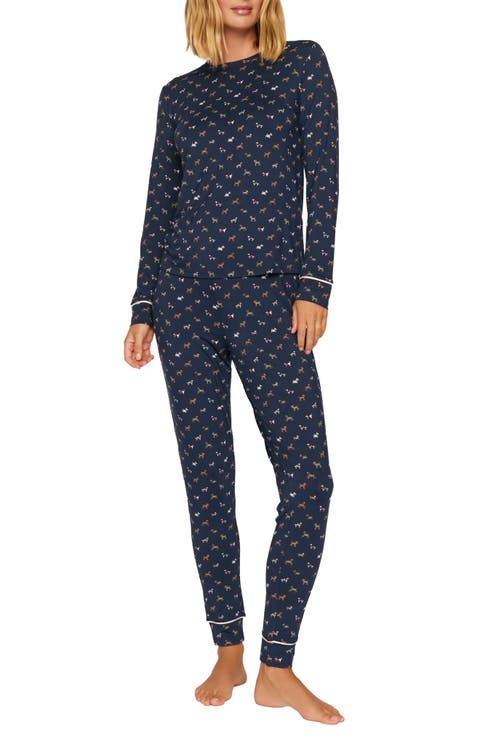 Gisele Print Stretch Modal Long Pajamas