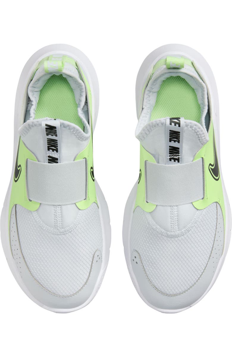 Nike Flex Runner 3 Slip-On Shoe, Alternate, color, Platinum/ Black/ Volt