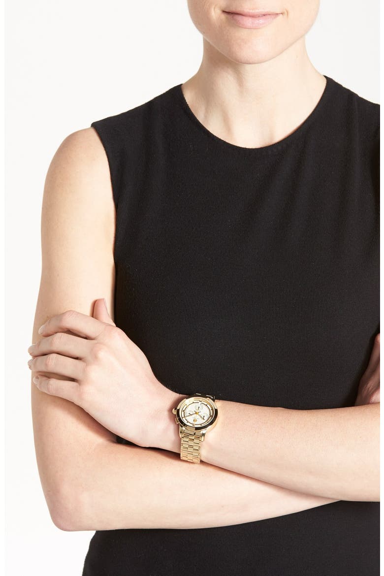 'Tory' Chronograph Bracelet Watch, 37mm, Alternate, color, GOLD