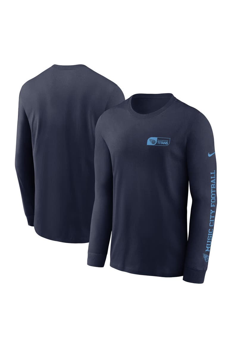 Men's Nike Navy Tennessee Titans All Out Long Sleeve T-Shirt, Alternate, color, Navy