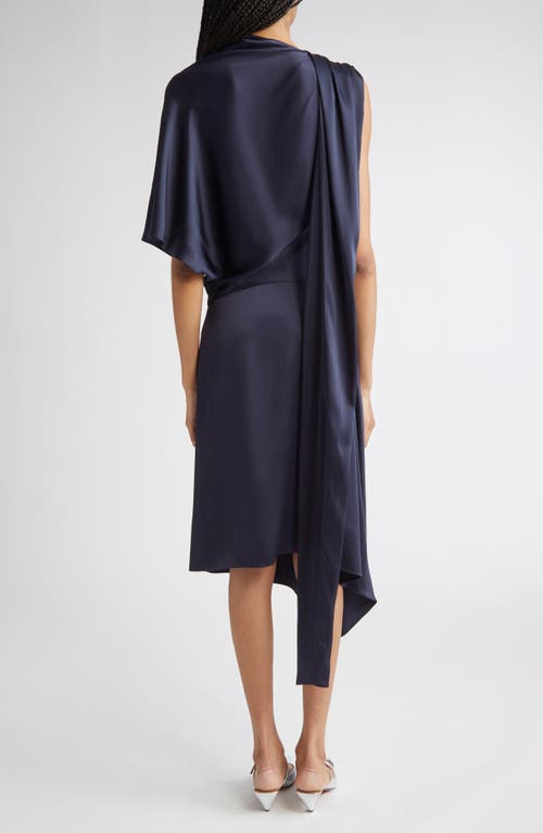 Stella Mccartney Asymmetric Satin Midi Dress