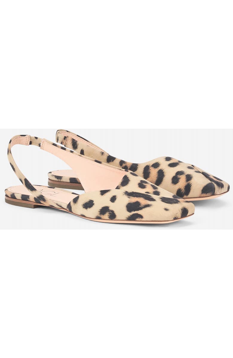 AGL Rina Sling Back Ballet, Alternate, color, Leo Print