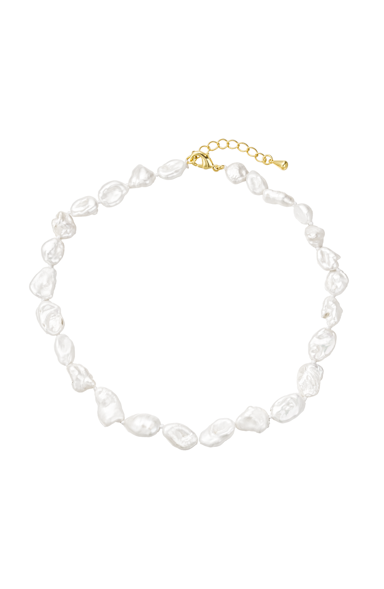 Untamed Petals Sea Breeze Freshwater Pearl Choker, Main, color, Gold