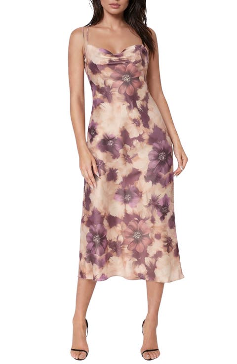 Cowl Neck Satin Slipdress