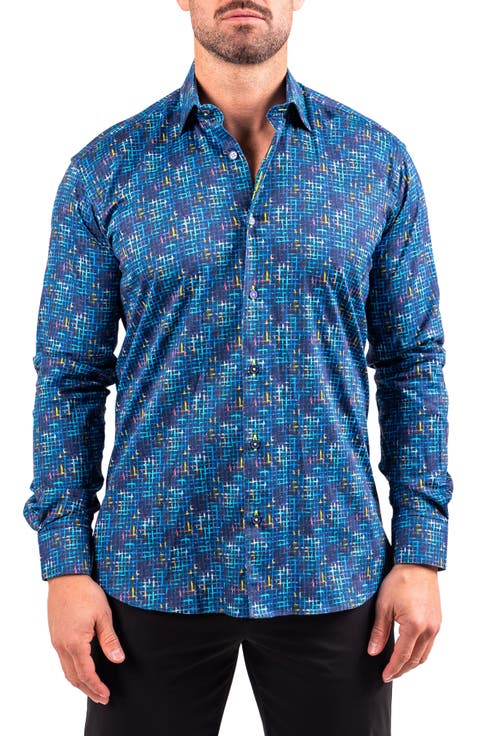 Fibonacci Resistance Contemporary Fit Button-Up Shirt