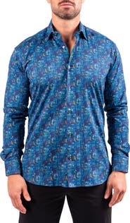 Maceoo Fibonacci Resistance Contemporary Fit Button-Up Shirt