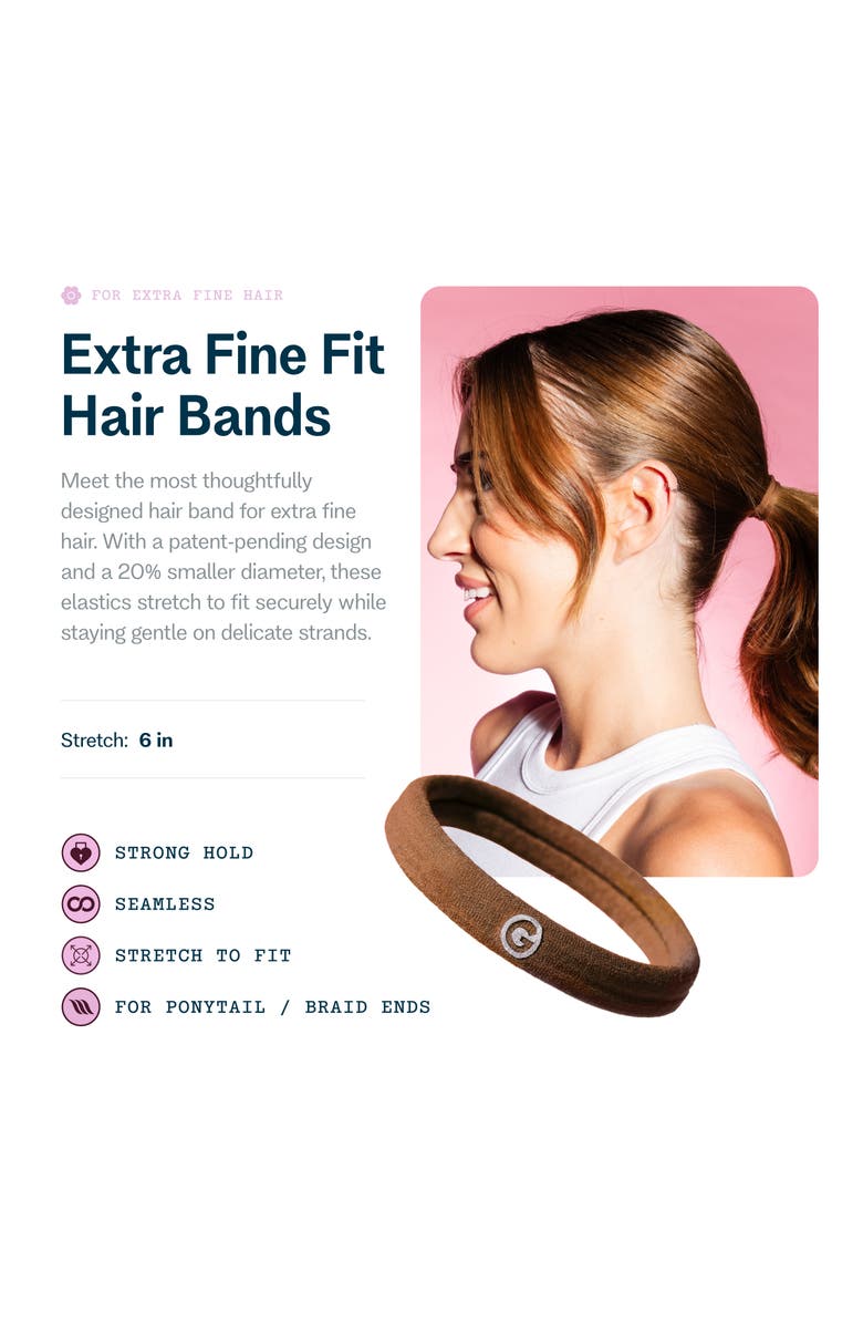 Gimme Beauty Extra Fine Hair Bands, Alternate, color, Light Brown