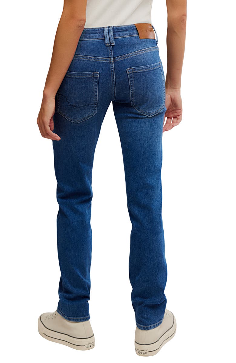 Free People Oracle Low Rise Slim Straight Leg Jeans, Alternate, color, Skys The Limit