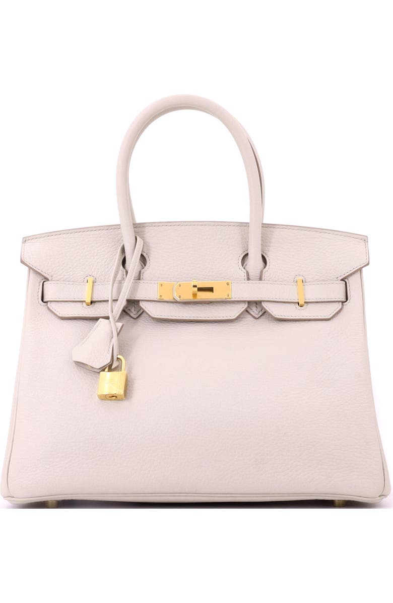 Pre-Owned Hermes Birkin Handbag Light Togo with Gold Hardware 30, Main, color, Beton