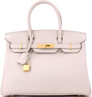 Pre-Owned Hermes Birkin Handbag Light Togo with Gold Hardware 30