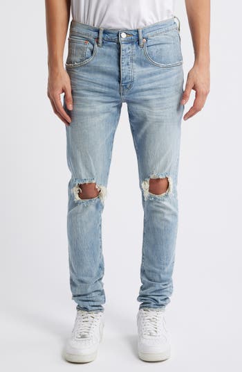 Ripped Knee Blowout Slim Jeans