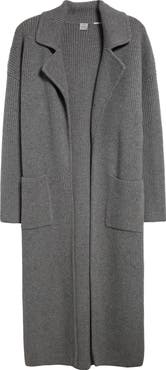 TOTEME Wool Blend Rib Cardigan Coat