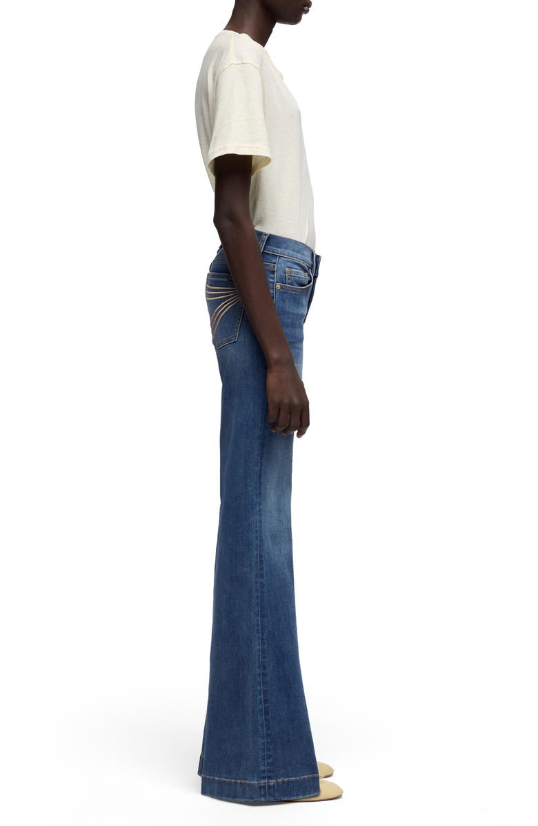 7 For All Mankind Dojo Flare Jeans, Alternate, color, Gale