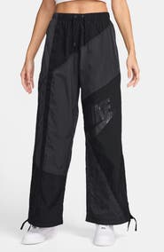 NIKE side snap design wide straight pants | oo vintage