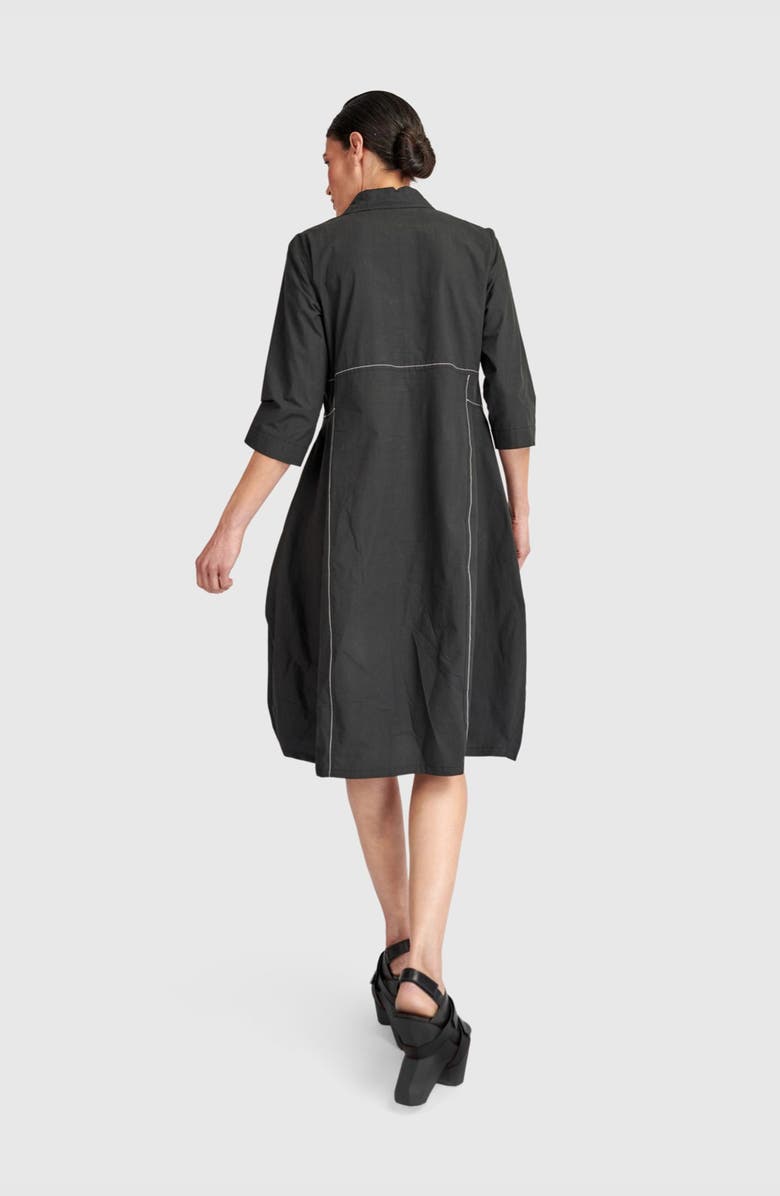 Alembika The Edit Cotton Shirtdress, Alternate, color, Black