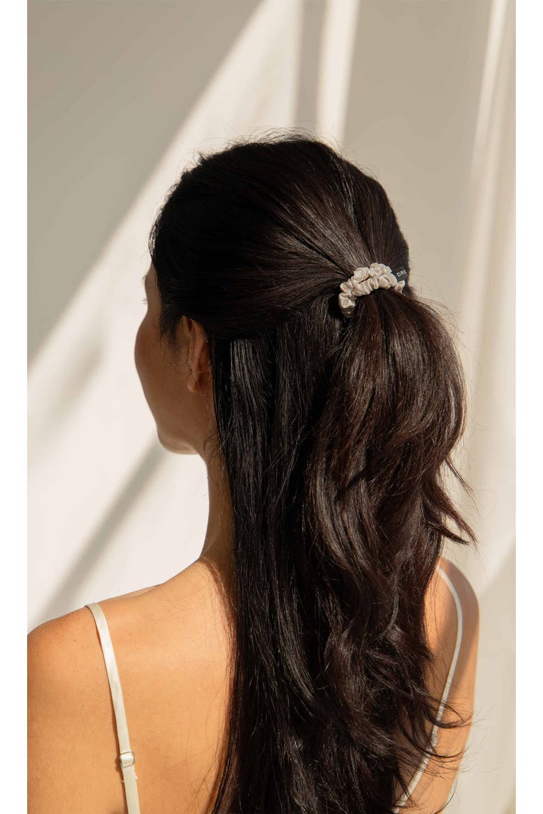 Skinny Scrunchie Set, Alternate, color, Pink, Black & Gold