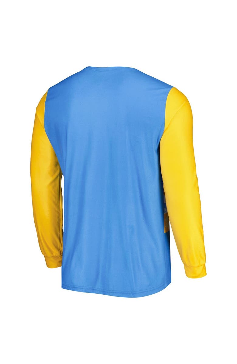 FOCO Men's FOCO Powder Blue Los Angeles Chargers Team Ugly Pajama Set, Alternate, color,