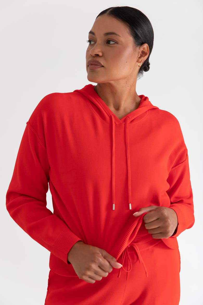 The Sweater Hoodie, Main, color, CHERRY