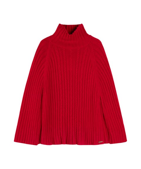 knit cable cape