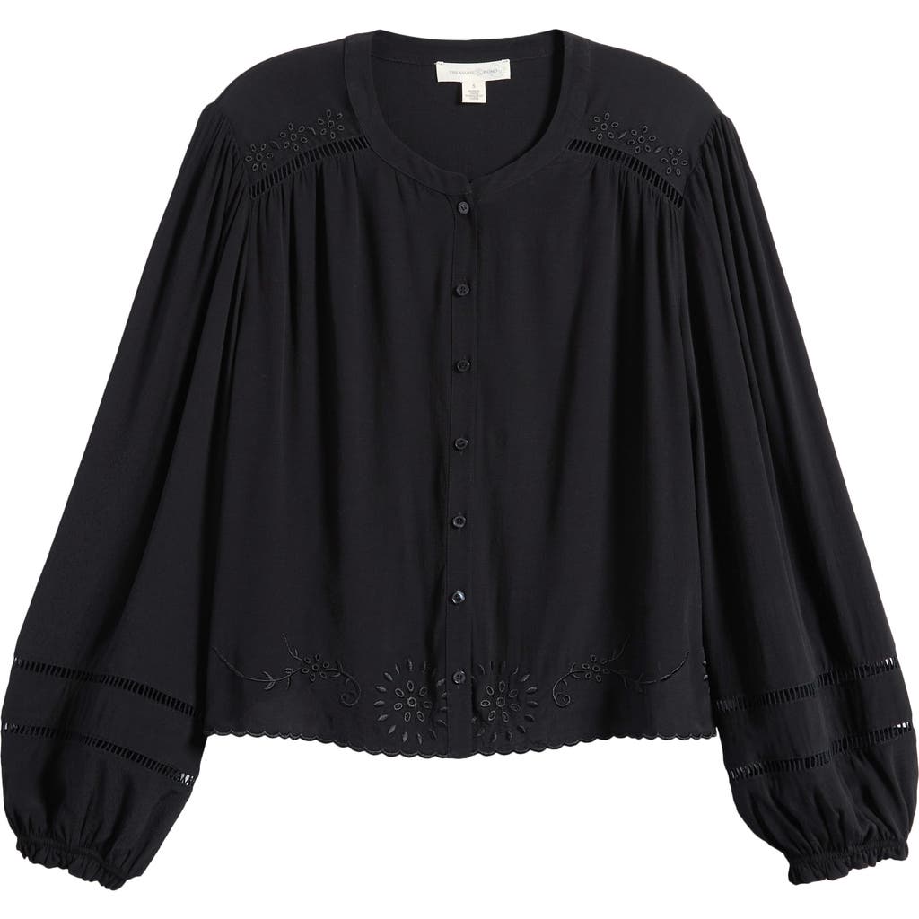 Treasure & Bond Embroidered Top In Black