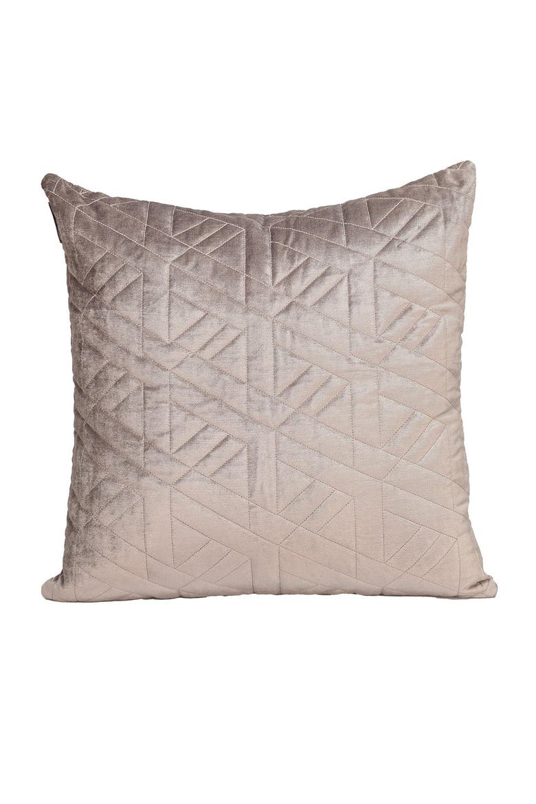 Delta Topstitched Throw Pillow, Main, color, TAUPE