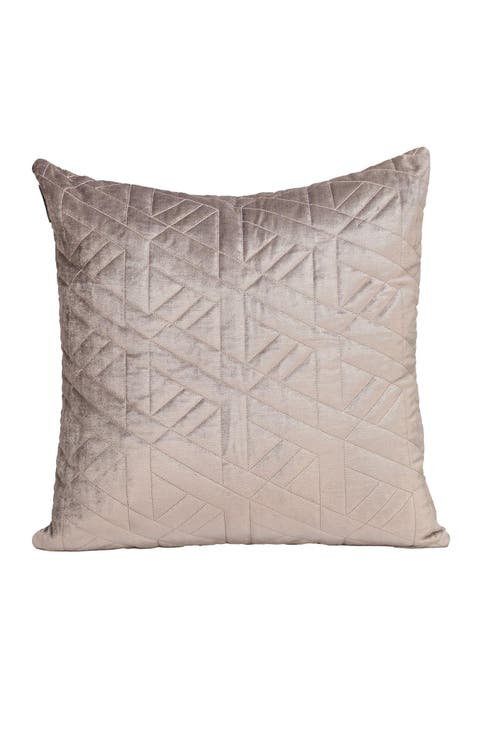 Delta Topstitched Throw Pillow