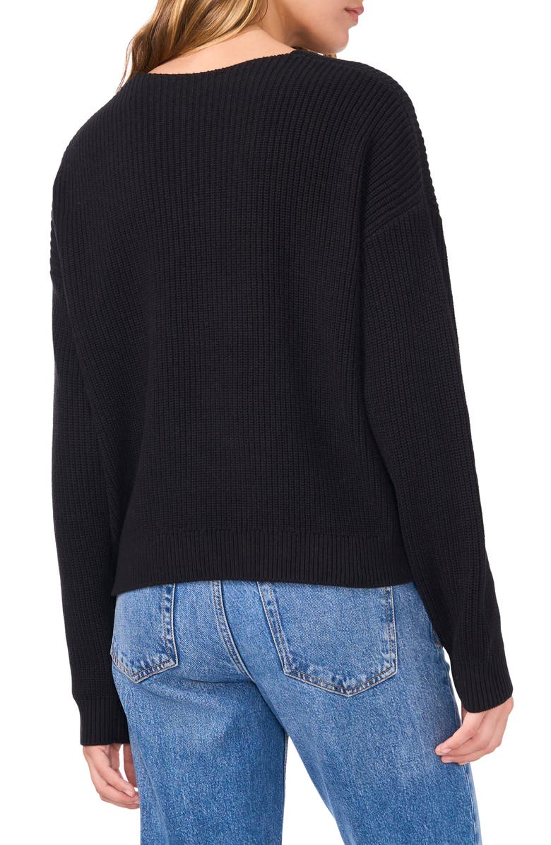 1.STATE Diagonal Rib V-Neck Sweater, Alternate, color, 
