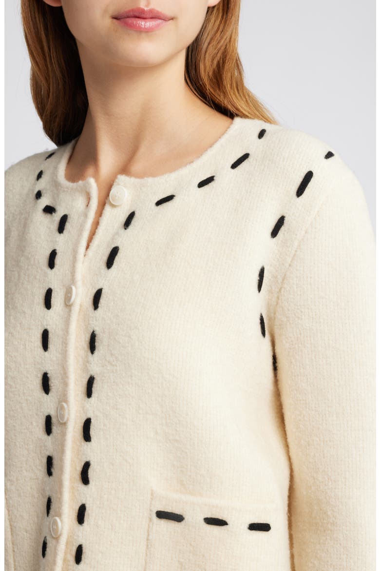 Juliette Wool Blend Cardigan, Alternate, color, IVORY