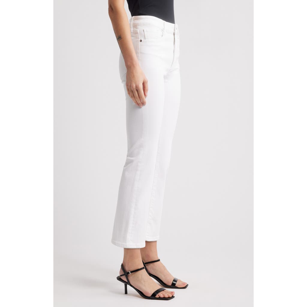 Frame The Pencil Crop High Waist Ankle Slim Straight Leg Jeans In White
