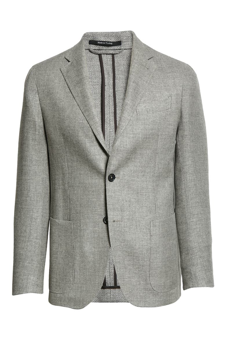 Wool & Linen Sport Coat, Alternate, color, GREY