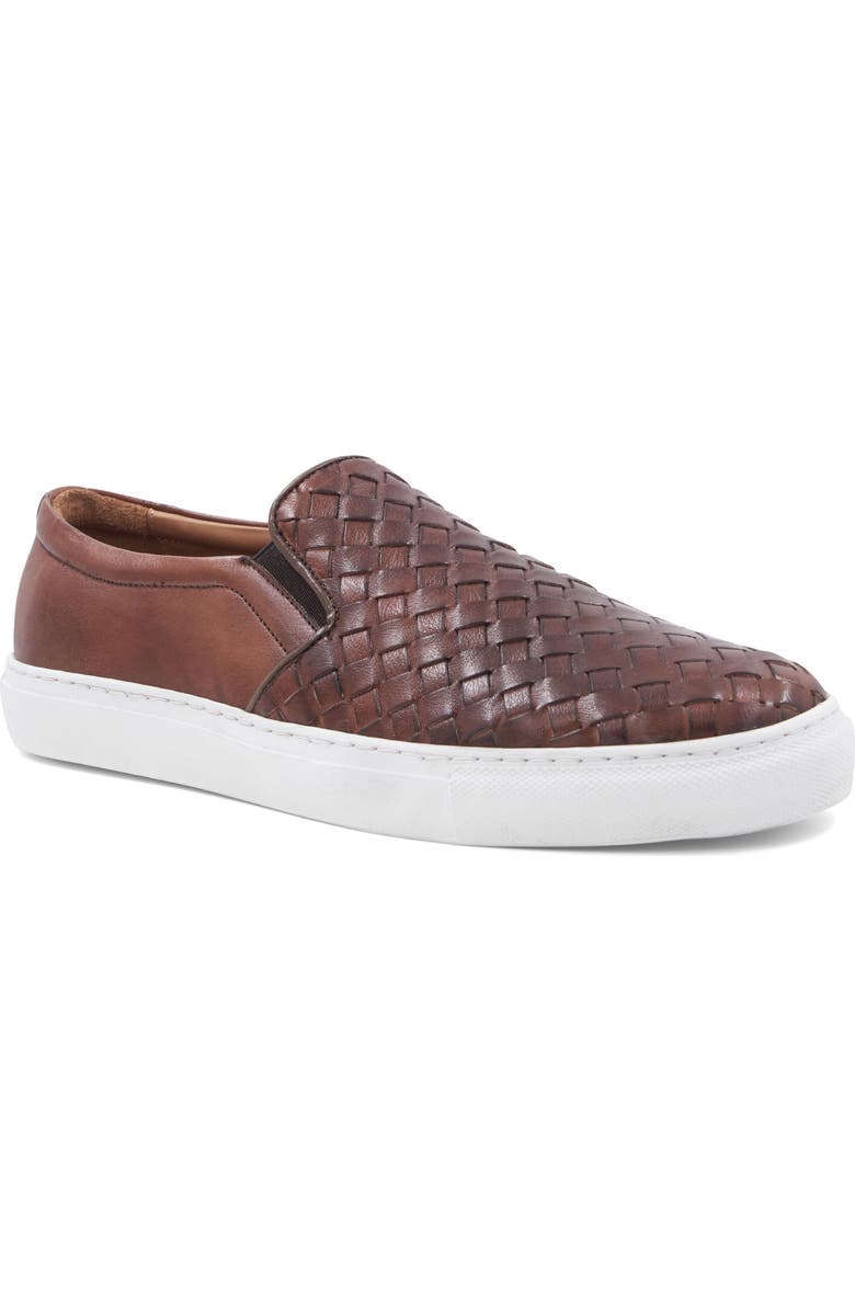 Bruno Magli Livorno Slip-On Sneaker, Main, color, Cognac Woven