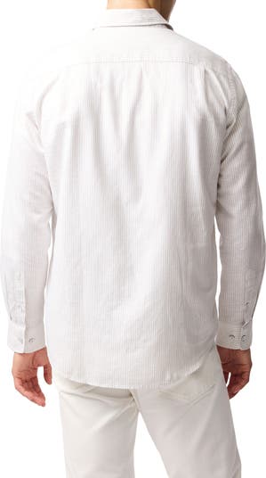 Batista Hill Stripe Linen & Cotton Button-Up Shirt