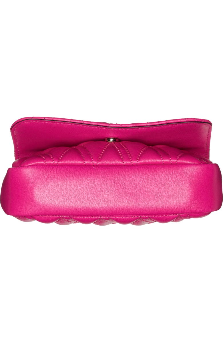 Versace Mini Virtus Studded Matelassè Leather Crossbody Bag, Alternate, color,