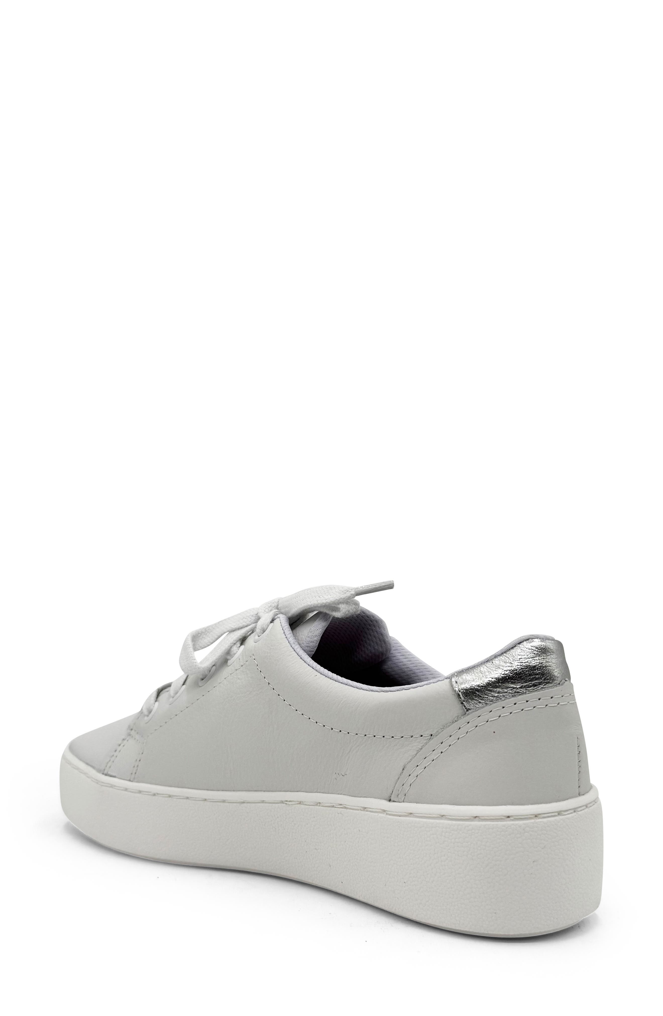 CHELSEA CREW Uganda Sneaker, Alternate, color, White/ Silver Leather