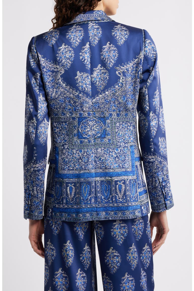 Maeve Mixed Paisley Print Satin Jacket, Alternate, color, INDIGO MULTI