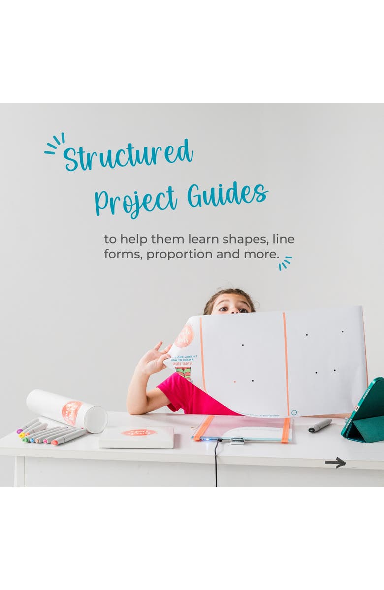 Guide Dots Level 2 Art Kit w/ Light-Up Bright Board for Ages 8+ - Art Class in a Box, Alternate, color, Multicolor