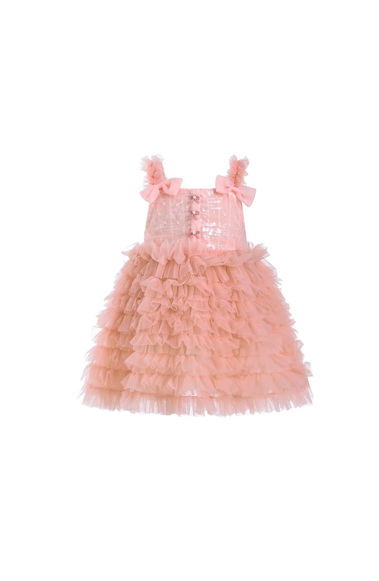 Tulleen Bow Tiered Tulle Dress, Alternate, color, Pink