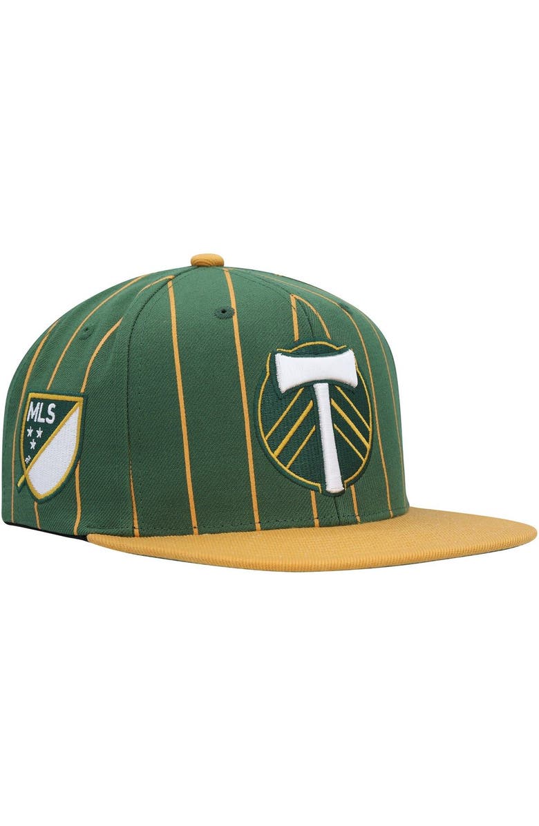 Mitchell & Ness Men's Mitchell & Ness Green Portland Timbers Team Pin Snapback Hat, Main, color, 
