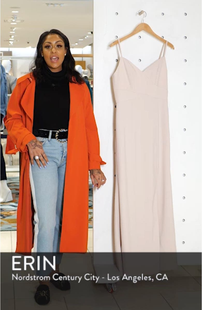 Crisscross Seam Crepe Gown, sales video thumbnail